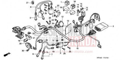 FAISCEAU DES FILS VT750CY de 2000